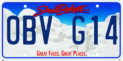 SD license plate 0BVG14