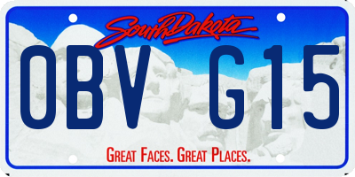 SD license plate 0BVG15