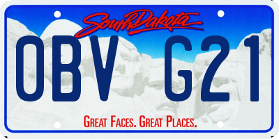 SD license plate 0BVG21