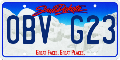 SD license plate 0BVG23