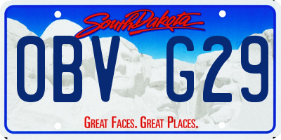 SD license plate 0BVG29
