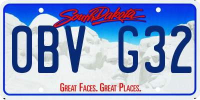 SD license plate 0BVG32