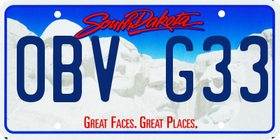 SD license plate 0BVG33