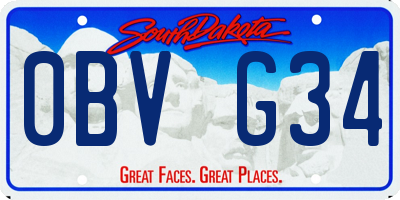 SD license plate 0BVG34