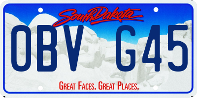 SD license plate 0BVG45