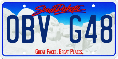 SD license plate 0BVG48