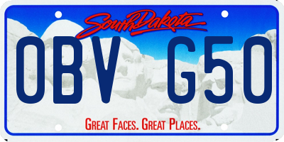 SD license plate 0BVG50
