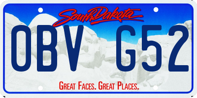 SD license plate 0BVG52