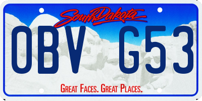 SD license plate 0BVG53