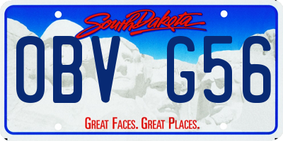 SD license plate 0BVG56