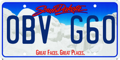 SD license plate 0BVG60