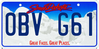 SD license plate 0BVG61