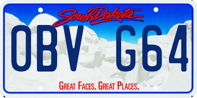 SD license plate 0BVG64