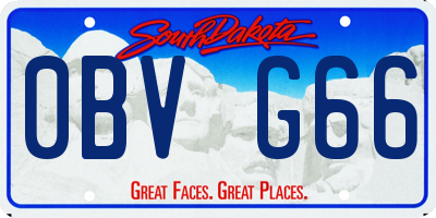 SD license plate 0BVG66