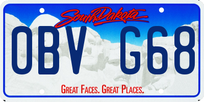 SD license plate 0BVG68