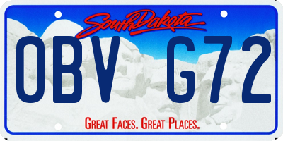 SD license plate 0BVG72