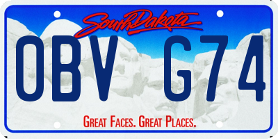 SD license plate 0BVG74