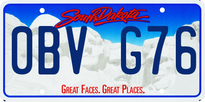 SD license plate 0BVG76