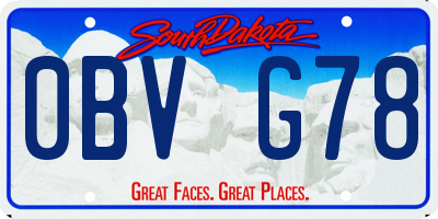 SD license plate 0BVG78