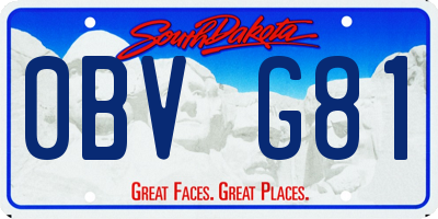 SD license plate 0BVG81