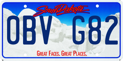 SD license plate 0BVG82