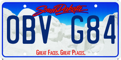 SD license plate 0BVG84