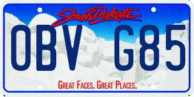 SD license plate 0BVG85