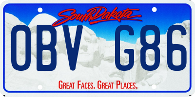 SD license plate 0BVG86
