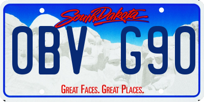 SD license plate 0BVG90