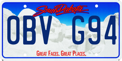 SD license plate 0BVG94
