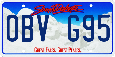 SD license plate 0BVG95