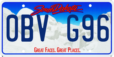 SD license plate 0BVG96