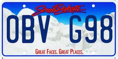 SD license plate 0BVG98