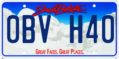 SD license plate 0BVH40