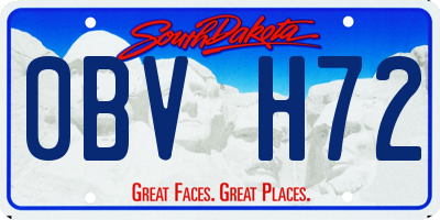 SD license plate 0BVH72