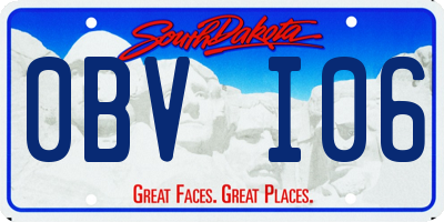 SD license plate 0BVI06