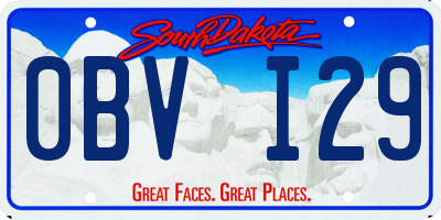 SD license plate 0BVI29