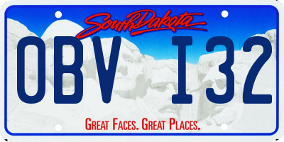 SD license plate 0BVI32