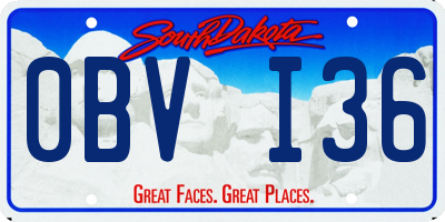 SD license plate 0BVI36
