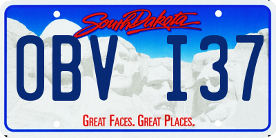 SD license plate 0BVI37
