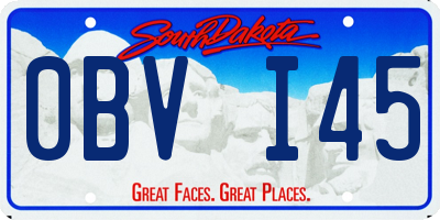 SD license plate 0BVI45