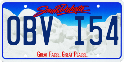 SD license plate 0BVI54