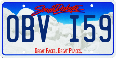 SD license plate 0BVI59