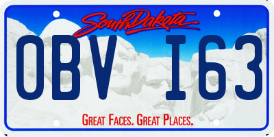 SD license plate 0BVI63