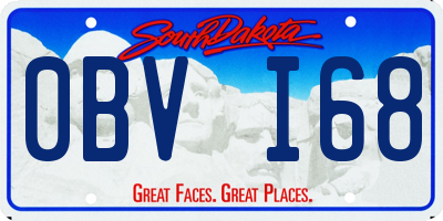 SD license plate 0BVI68