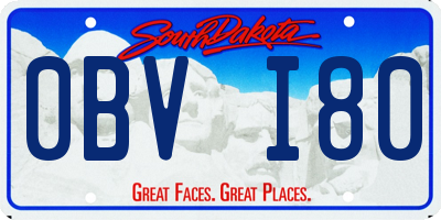 SD license plate 0BVI80