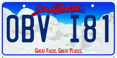 SD license plate 0BVI81