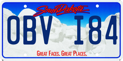 SD license plate 0BVI84