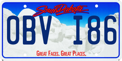 SD license plate 0BVI86