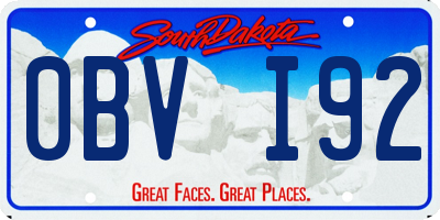 SD license plate 0BVI92
